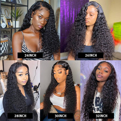 Breathable 360 Lace Wig Pre Plucked Water Wave Human Hair Wig With Natural Hairline