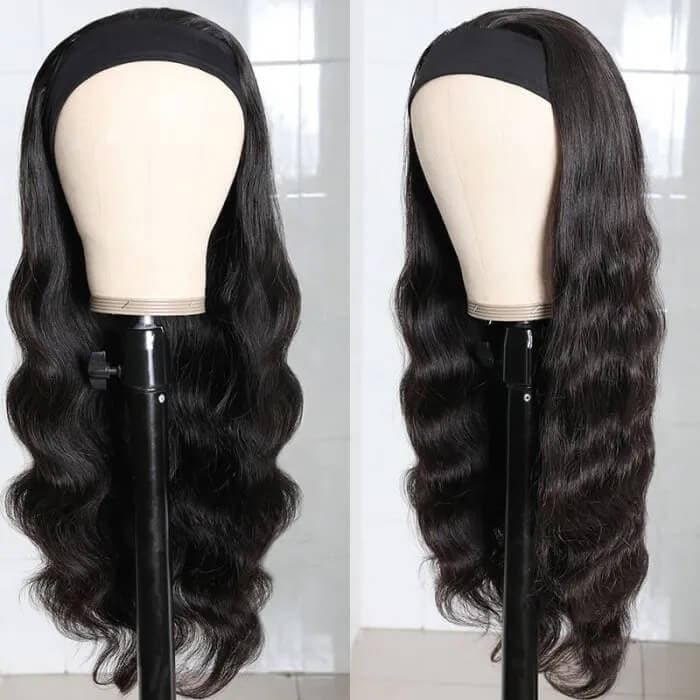 Body Wave Headband Wigs Human Hair Glueless Wigs Beginner Friendly